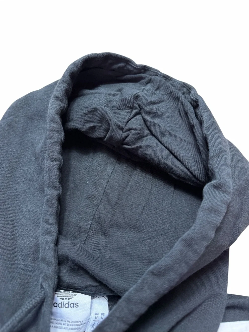 adidas Originals Trefoil 3-Stripes Pullover Hoodie Men's M Black Pockets